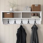 Casa si Gradina - Mobilier - Organizare si depozitare - Cuiere - Cuier, Hanah Home, pal melaminat, alb, 120x37.2x22.2 cm - Infinity.ro