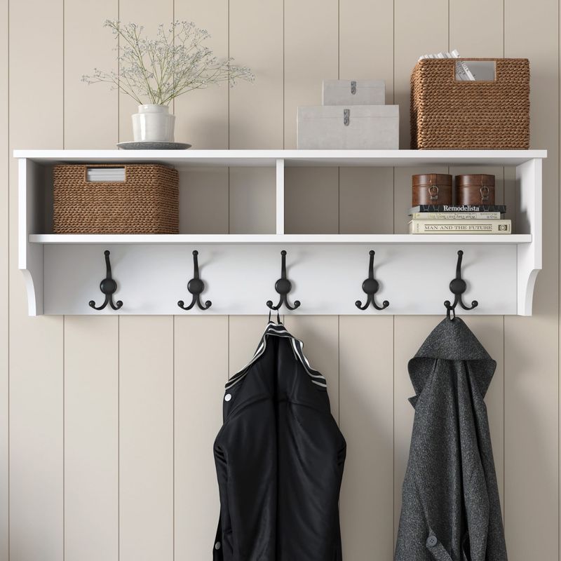 Casa si Gradina - Mobilier - Organizare si depozitare - Cuiere - Cuier, Hanah Home, pal melaminat, alb, 120x37.2x22.2 cm - Infinity.ro