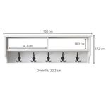 Casa si Gradina - Mobilier - Organizare si depozitare - Cuiere - Cuier, Hanah Home, pal melaminat, alb, 120x37.2x22.2 cm - Infinity.ro