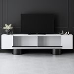 Casa si Gradina - Mobilier - Comode si corpuri - Comode - Comoda tv, Hanah Home, pal melaminat, alb negru, 180x50x30 cm, 618BLY1267 - Infinity.ro