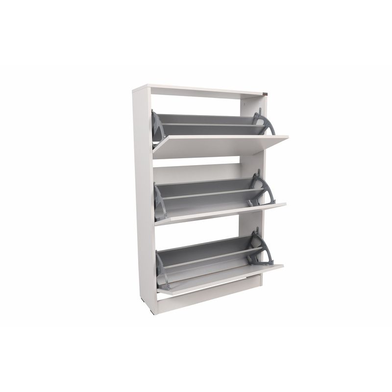 Casa si Gradina - Mobilier - Dulapuri si sifoniere - Dulapuri pantofi - Dulap pantofi, Hanah Home, pal melaminat, alb, 73x26x119 cm - Infinity.ro