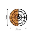 Casa si Gradina - Decoratiuni - Ceasuri - Ceas de perete decorativ, Wallxpert, lemn, nuc si negru, 56x3x56 cm, 539TNL1153 - Infinity.ro