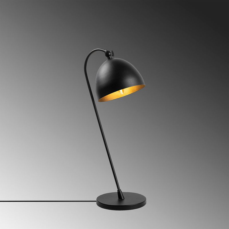 Casa si Gradina - Corpuri si surse de iluminat - Veioze si lampi - Veioze - Veioza, Opviq, metal, negru auriu, 18x26x54 cm - Infinity.ro