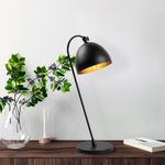 Casa si Gradina - Corpuri si surse de iluminat - Veioze si lampi - Veioze - Veioza, Opviq, metal, negru auriu, 18x26x54 cm - Infinity.ro