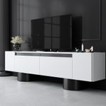 Casa si Gradina - Mobilier - Comode si corpuri - Comode - Comoda tv, Hanah Home, pal melaminat, alb negru, 180x50x30 cm, 618BLY1267 - Infinity.ro