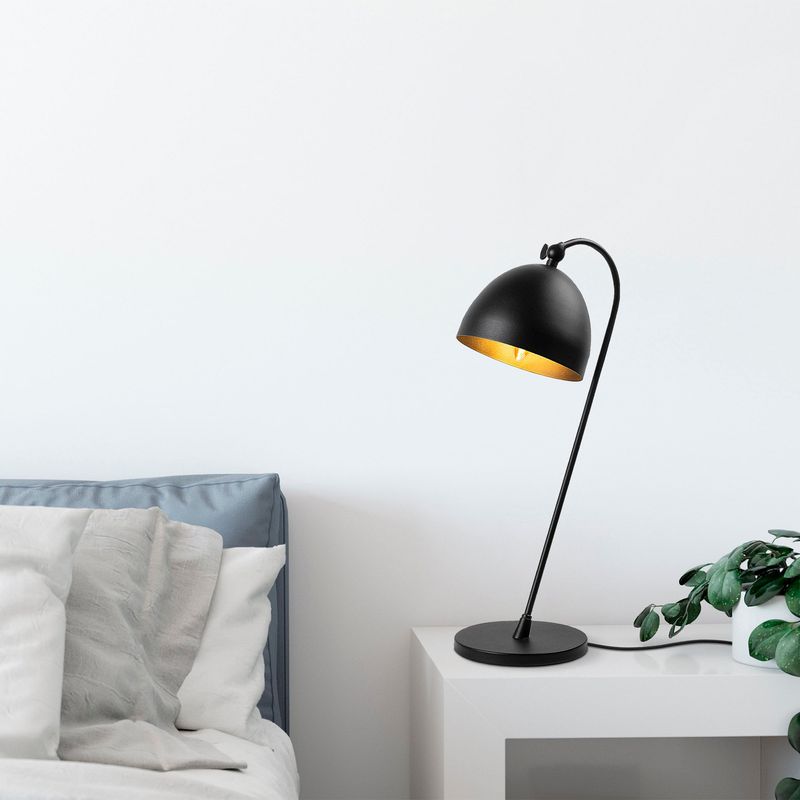 Casa si Gradina - Corpuri si surse de iluminat - Veioze si lampi - Veioze - Veioza, Opviq, metal, negru auriu, 18x26x54 cm - Infinity.ro
