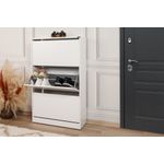 Casa si Gradina - Mobilier - Dulapuri si sifoniere - Dulapuri pantofi - Dulap pantofi, Hanah Home, pal melaminat, alb, 73x26x119 cm - Infinity.ro