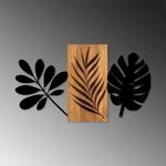 Casa si Gradina - Decoratiuni - Decoratiuni perete - Accesoriu decorativ de perete, Wallxpert, lemn si metal, nuc si negru, 103x58x3 cm - Infinity.ro