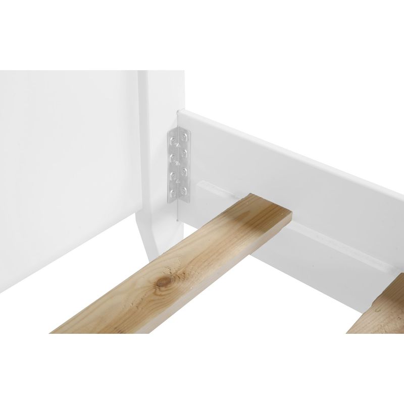 Casa si Gradina - Mobilier - Saltele si somiere - Somiere - Somiera single, Hanah Home, mdf lacuit, alb si stejar, 90x200 cm - Infinity.ro