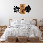 Casa si Gradina - Decoratiuni - Decoratiuni perete - Accesoriu decorativ de perete, Wallxpert, lemn si metal, nuc si negru, 103x58x3 cm - Infinity.ro