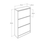 Casa si Gradina - Mobilier - Dulapuri si sifoniere - Dulapuri pantofi - Dulap pantofi, Hanah Home, pal melaminat, alb, 73x26x119 cm - Infinity.ro