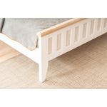 Casa si Gradina - Mobilier - Saltele si somiere - Somiere - Somiera single, Hanah Home, mdf lacuit, alb si stejar, 90x200 cm - Infinity.ro