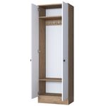 Casa si Gradina - Mobilier - Dulapuri si sifoniere - Sifoniere - Dulap hol, Hanah Home, pal melaminat, alb si nuc, 59.8x37.5x182.8 cm - Infinity.ro