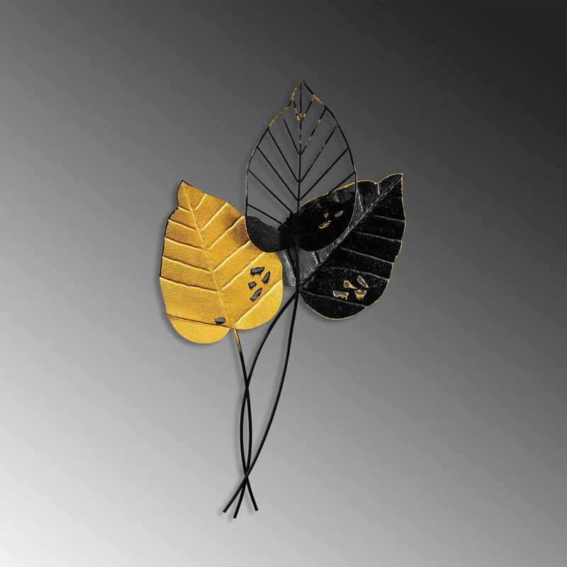 Casa si Gradina - Decoratiuni - Decoratiuni perete - Accesoriu decorativ de perete, Wallxpert, metal, galben negru, 45x85 cm - Infinity.ro