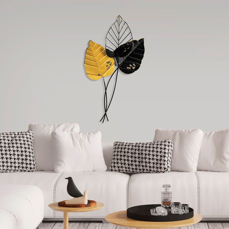 Casa si Gradina - Decoratiuni - Decoratiuni perete - Accesoriu decorativ de perete, Wallxpert, metal, galben negru, 45x85 cm - Infinity.ro