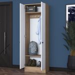 Casa si Gradina - Mobilier - Dulapuri si sifoniere - Sifoniere - Dulap hol, Hanah Home, pal melaminat, alb si nuc, 59.8x37.5x182.8 cm - Infinity.ro