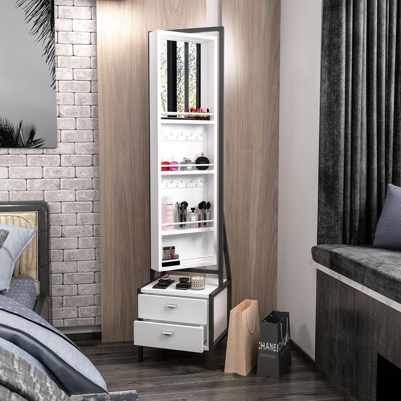 Casa si Gradina - Mobilier - Comode si corpuri - Masute de toaleta - Masa de machiaj, Hanah Home, pal melaminat, alb, 41x35x170 cm - Infinity.ro