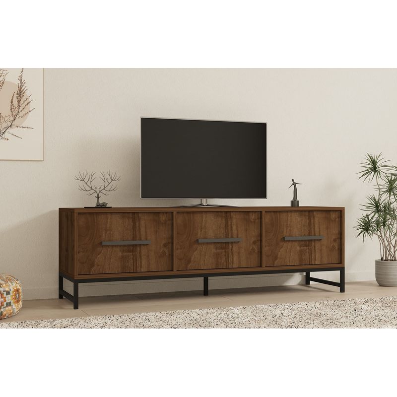 Casa si Gradina - Mobilier - Comode si corpuri - Comode - Comoda tv, Hanah Home, pal melaminat, nuc, 160x40x50 cm, 835PUQ4492 - Infinity.ro