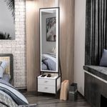 Casa si Gradina - Mobilier - Comode si corpuri - Masute de toaleta - Masa de machiaj, Hanah Home, pal melaminat, alb, 41x35x170 cm - Infinity.ro