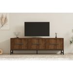 Casa si Gradina - Mobilier - Comode si corpuri - Comode - Comoda tv, Hanah Home, pal melaminat, nuc, 160x40x50 cm, 835PUQ4492 - Infinity.ro
