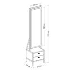 Casa si Gradina - Mobilier - Comode si corpuri - Masute de toaleta - Masa de machiaj, Hanah Home, pal melaminat, alb, 41x35x170 cm - Infinity.ro