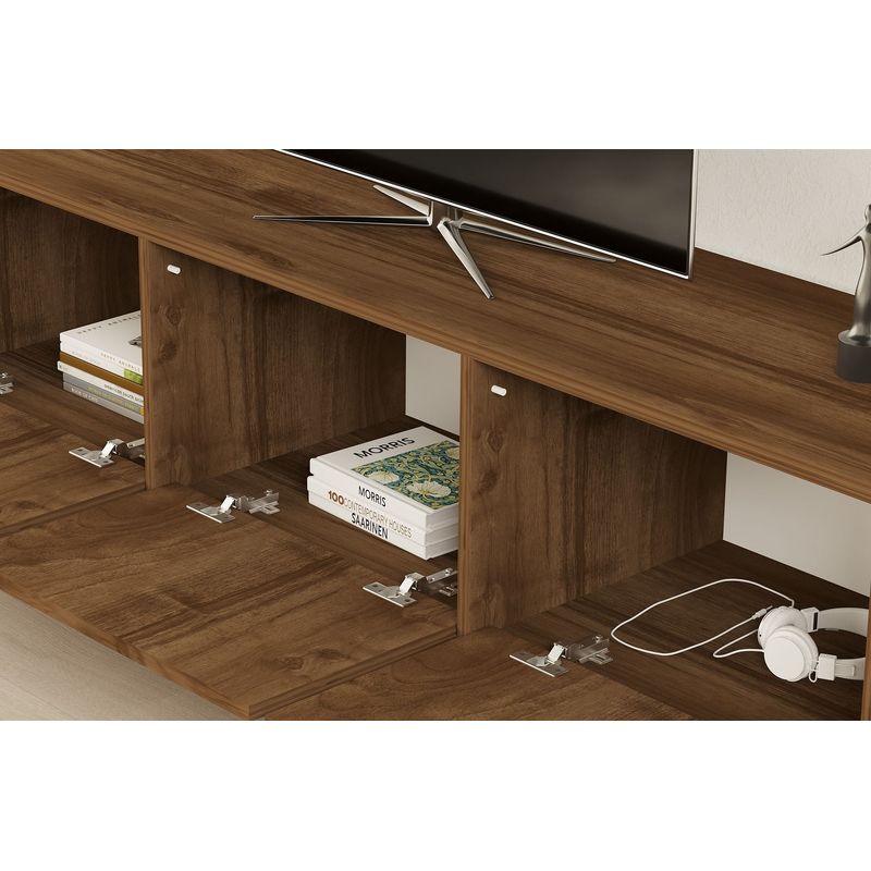 Casa si Gradina - Mobilier - Comode si corpuri - Comode - Comoda tv, Hanah Home, pal melaminat, nuc, 160x40x50 cm, 835PUQ4492 - Infinity.ro