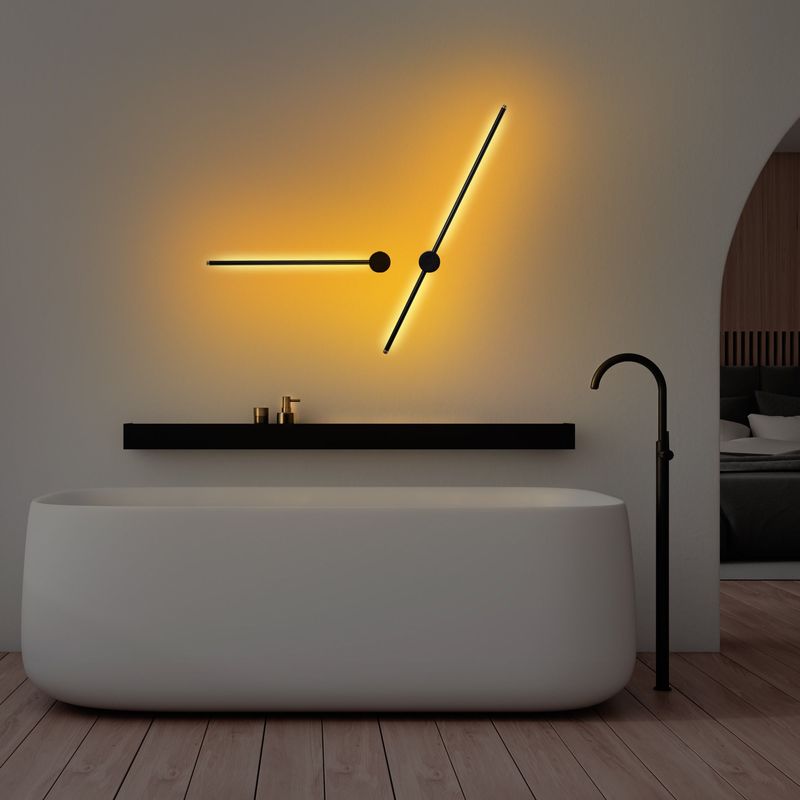 Casa si Gradina - Corpuri si surse de iluminat - Plafoniere, aplice si spoturi - Aplica perete, Opviq, metal, negru, led, 91x10x7 cm - Infinity.ro