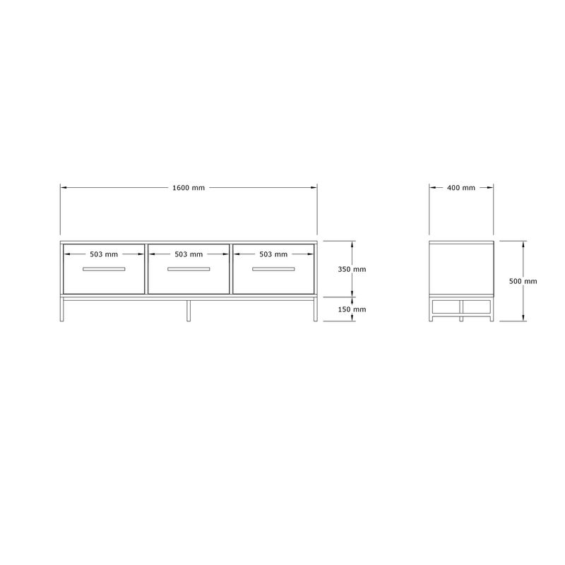 Casa si Gradina - Mobilier - Comode si corpuri - Comode - Comoda tv, Hanah Home, pal melaminat, nuc, 160x40x50 cm, 835PUQ4492 - Infinity.ro