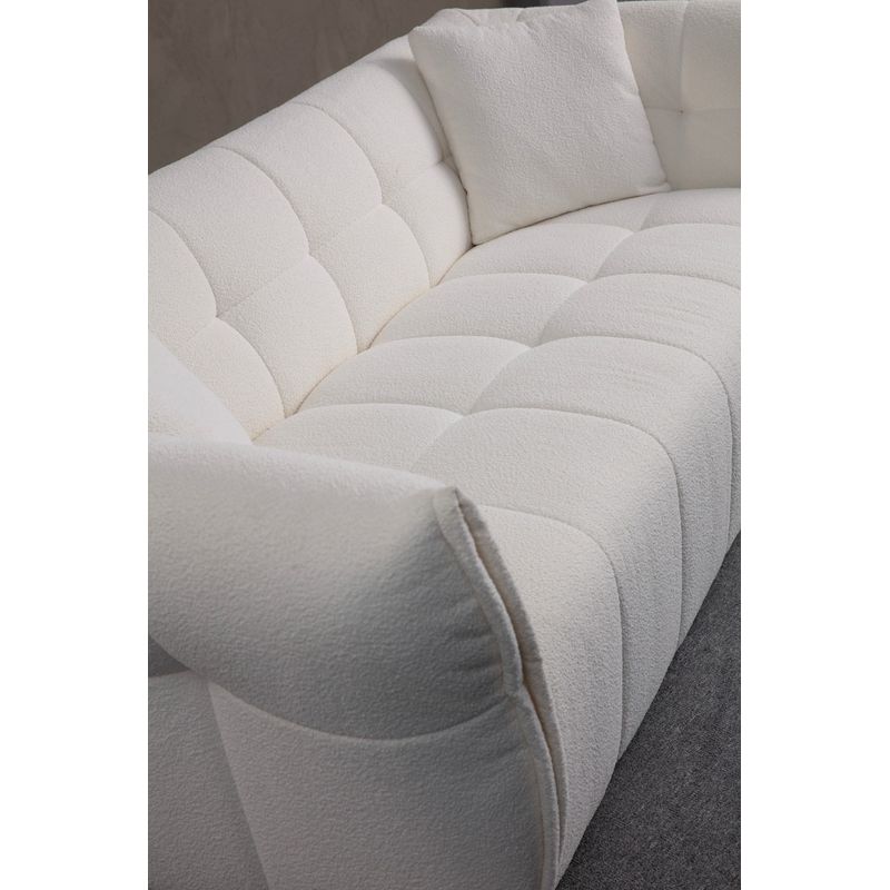 Casa si Gradina - Mobilier - Canapele si coltare - Canapele - Canapea 3 locuri, Atelier Del Sofa, lemn fag si pal, alb, 240x105x75 cm, 560ARE1542 - Infinity.ro