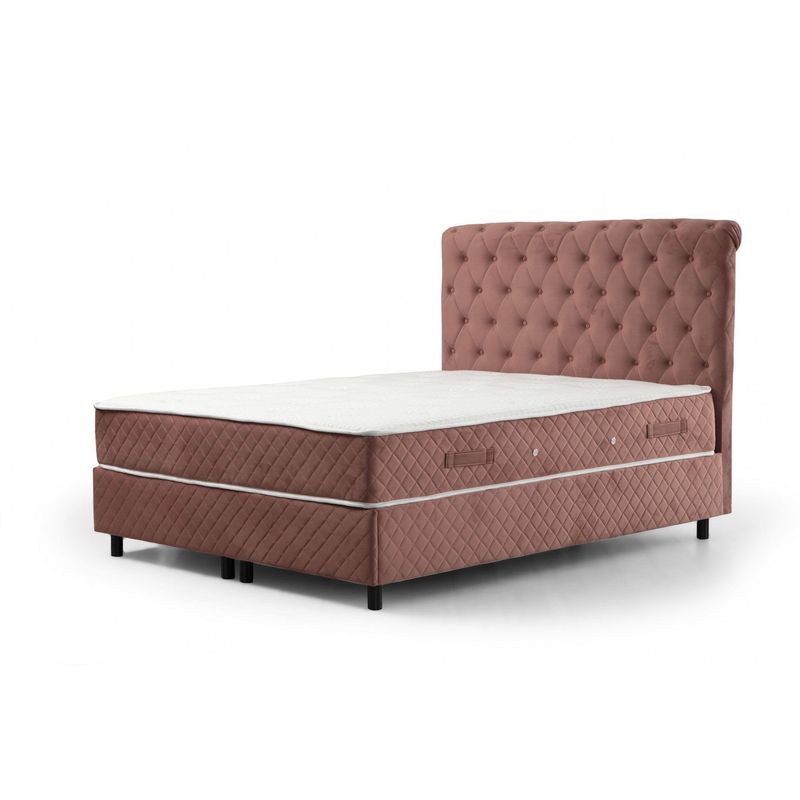 Casa si Gradina - Mobilier - Seturi de mobilier - Seturi dormitor - Set dormitor, Hanah Home, pal melaminat, roz prafuit, 120x200 cm, 771MND1287 - Infinity.ro