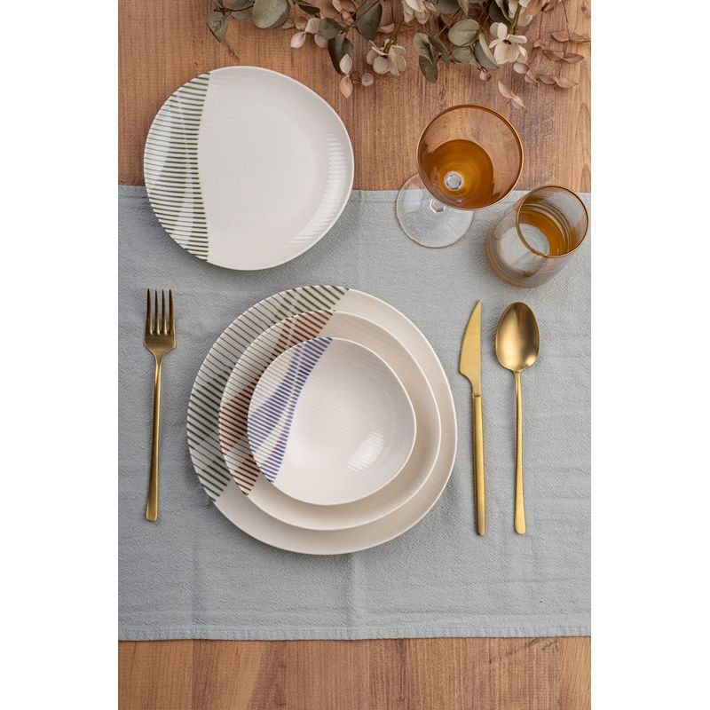 Casa si Gradina - Bucatarie si vesela - Vesela si tacamuri - Servicii de masa - Serviciu de masa 24 piese, Hermia, portelan, multicolor, 387GRP1370 - Infinity.ro