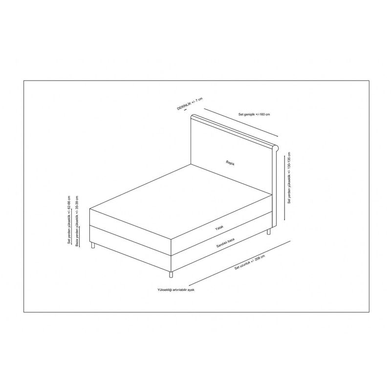 Casa si Gradina - Mobilier - Seturi de mobilier - Seturi dormitor - Set dormitor, Hanah Home, pal melaminat, roz prafuit, 120x200 cm, 771MND1287 - Infinity.ro