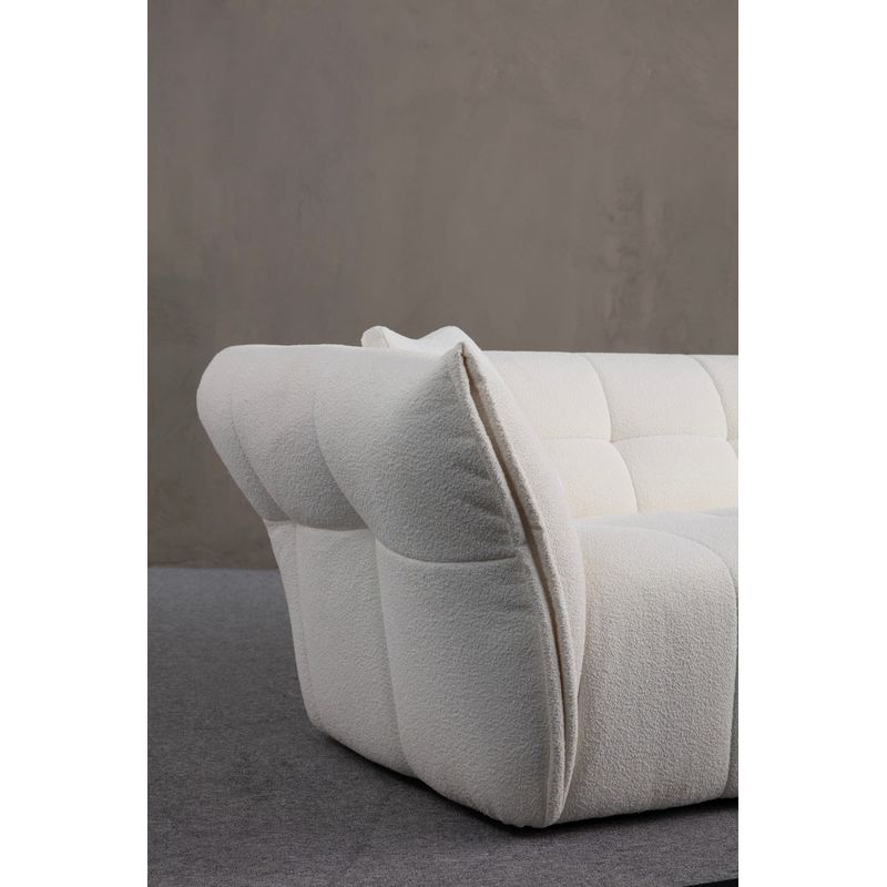 Casa si Gradina - Mobilier - Canapele si coltare - Canapele - Canapea 3 locuri, Atelier Del Sofa, lemn fag si pal, alb, 240x105x75 cm, 560ARE1542 - Infinity.ro