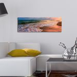 Casa si Gradina - Electrice - Tablouri electrice si accesorii - Tablou canvas cu led, Wallxpert, panza piele de caprioara, multicolor, 30x90 cm, rama lemn, 254LED1222 - Infinity.ro
