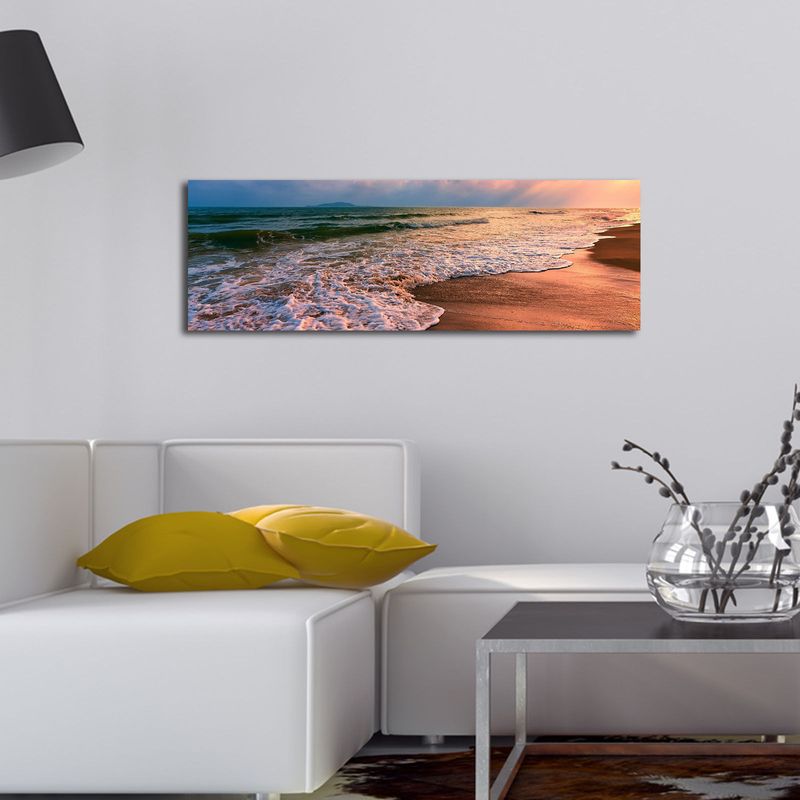 Casa si Gradina - Electrice - Tablouri electrice si accesorii - Tablou canvas cu led, Wallxpert, panza piele de caprioara, multicolor, 30x90 cm, rama lemn, 254LED1222 - Infinity.ro