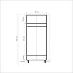 Casa si Gradina - Mobilier - Dulapuri si sifoniere - Sifoniere - Sifonier, Hanah Home, pal melaminat, stejar sonoma, 90x52x192 cm, 869VEL4234 - Infinity.ro