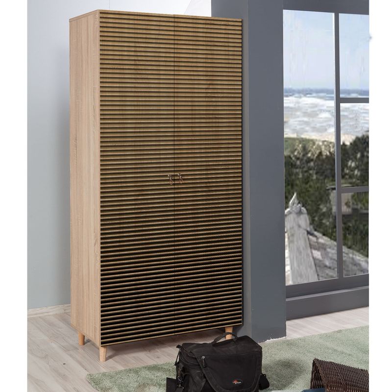 Casa si Gradina - Mobilier - Dulapuri si sifoniere - Sifoniere - Sifonier, Hanah Home, pal melaminat, stejar sonoma, 90x52x192 cm, 869VEL4233 - Infinity.ro