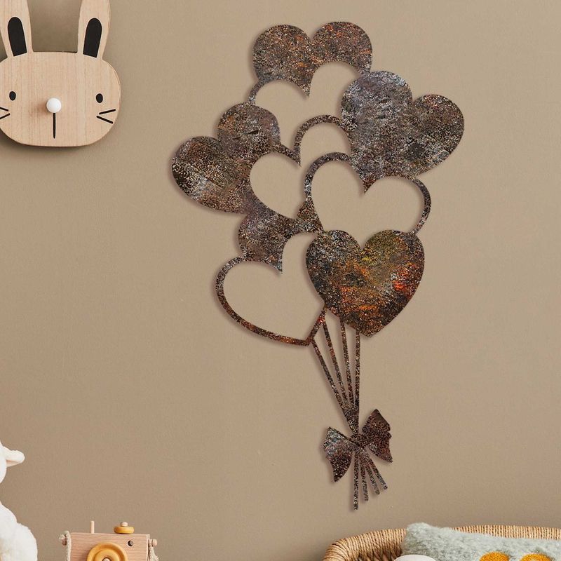 Casa si Gradina - Decoratiuni - Decoratiuni perete - Accesoriu decorativ de perete, Wallxpert, metal, antichizat, 35x21 cm, pictat manual - Infinity.ro