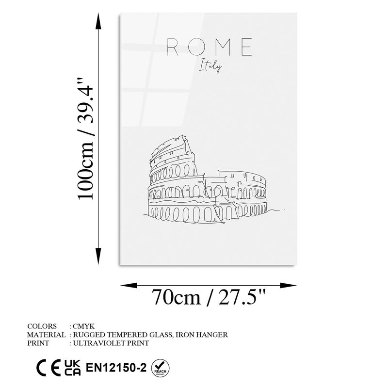 Casa si Gradina - Decoratiuni - Tablouri - Tablou decorativ din sticla, Wallxpert, sticla securizata, multicolor, 70x100 cm, 123BZM1322 - Infinity.ro