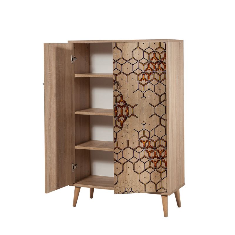 Casa si Gradina - Mobilier - Dulapuri si sifoniere - Dulapuri - Dulap multifunctional, Hanah Home, pal melaminat, stejar sonoma, 80x36x127 cm, 869VEL3980 - Infinity.ro