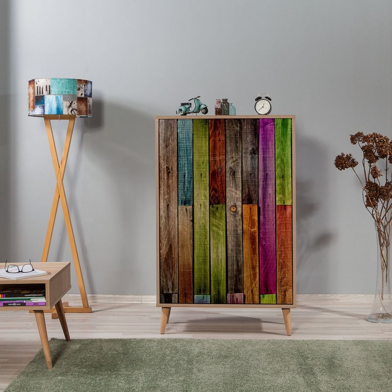 Casa si Gradina - Mobilier - Dulapuri si sifoniere - Dulapuri - Dulap multifunctional, Hanah Home, pal melaminat, stejar sonoma, 80x36x127 cm, 863SPH3926 - Infinity.ro