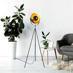 Casa si Gradina - Corpuri si surse de iluminat - Veioze si lampi - Lampadare - Lampadar, Opviq, metal, negru auriu, 62x45x160 cm, 942FLG1533 - Infinity.ro