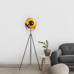 Casa si Gradina - Corpuri si surse de iluminat - Veioze si lampi - Lampadare - Lampadar, Opviq, metal, negru auriu, 62x45x160 cm, 942FLG1533 - Infinity.ro