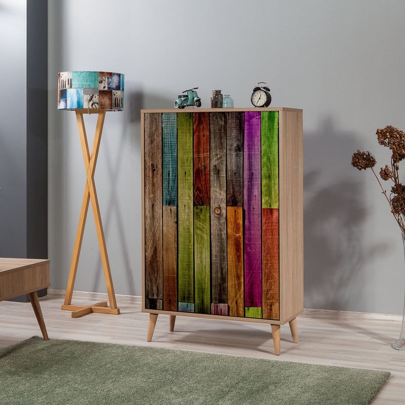 Casa si Gradina - Mobilier - Dulapuri si sifoniere - Dulapuri - Dulap multifunctional, Hanah Home, pal melaminat, stejar sonoma, 80x36x127 cm, 863SPH3926 - Infinity.ro