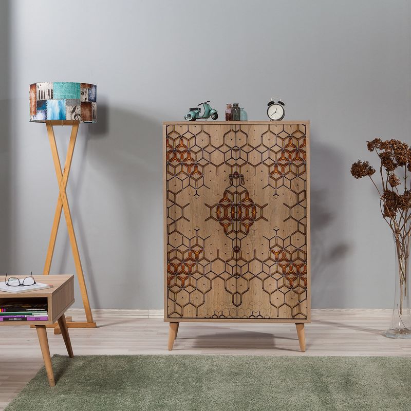 Casa si Gradina - Mobilier - Dulapuri si sifoniere - Dulapuri - Dulap multifunctional, Hanah Home, pal melaminat, stejar sonoma, 80x36x127 cm, 869VEL3980 - Infinity.ro