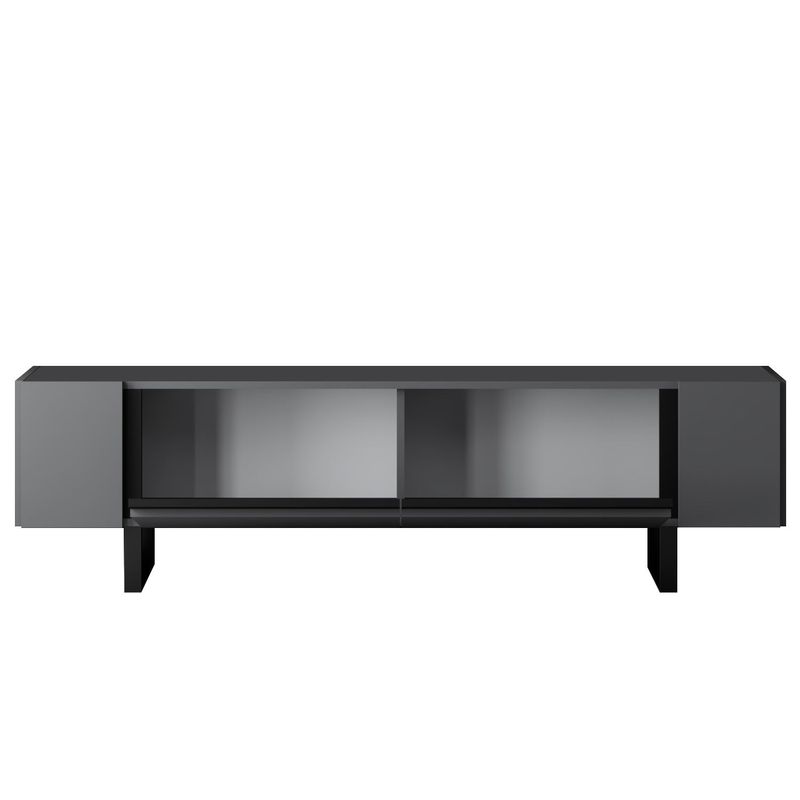 Casa si Gradina - Mobilier - Comode si corpuri - Comode - Comoda tv, Hanah Home, pal melaminat, antracit si negru, 180x50x30 cm, 618BLY1275 - Infinity.ro