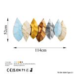 Casa si Gradina - Decoratiuni - Decoratiuni perete - Accesoriu decorativ de perete, Wallxpert, metal, multicolor, 52x114 cm, 930DYU1218 - Infinity.ro