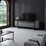 Casa si Gradina - Mobilier - Comode si corpuri - Comode - Comoda tv, Hanah Home, pal melaminat, antracit si negru, 180x50x30 cm, 618BLY1275 - Infinity.ro