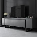 Casa si Gradina - Mobilier - Comode si corpuri - Comode - Comoda tv, Hanah Home, pal melaminat, antracit si negru, 180x50x30 cm, 618BLY1275 - Infinity.ro