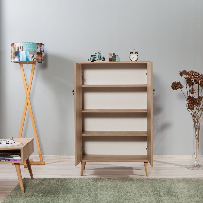 Casa si Gradina - Mobilier - Dulapuri si sifoniere - Dulapuri - Dulap multifunctional, Hanah Home, pal melaminat, stejar sonoma, 80x36x127 cm, 863SPH3927 - Infinity.ro